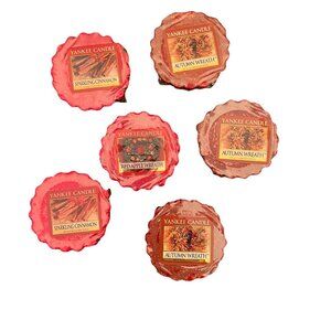 Yankee Candle Tarts 22g Lot of 6 Mixed Fall & Winter Holiday Scents See below
